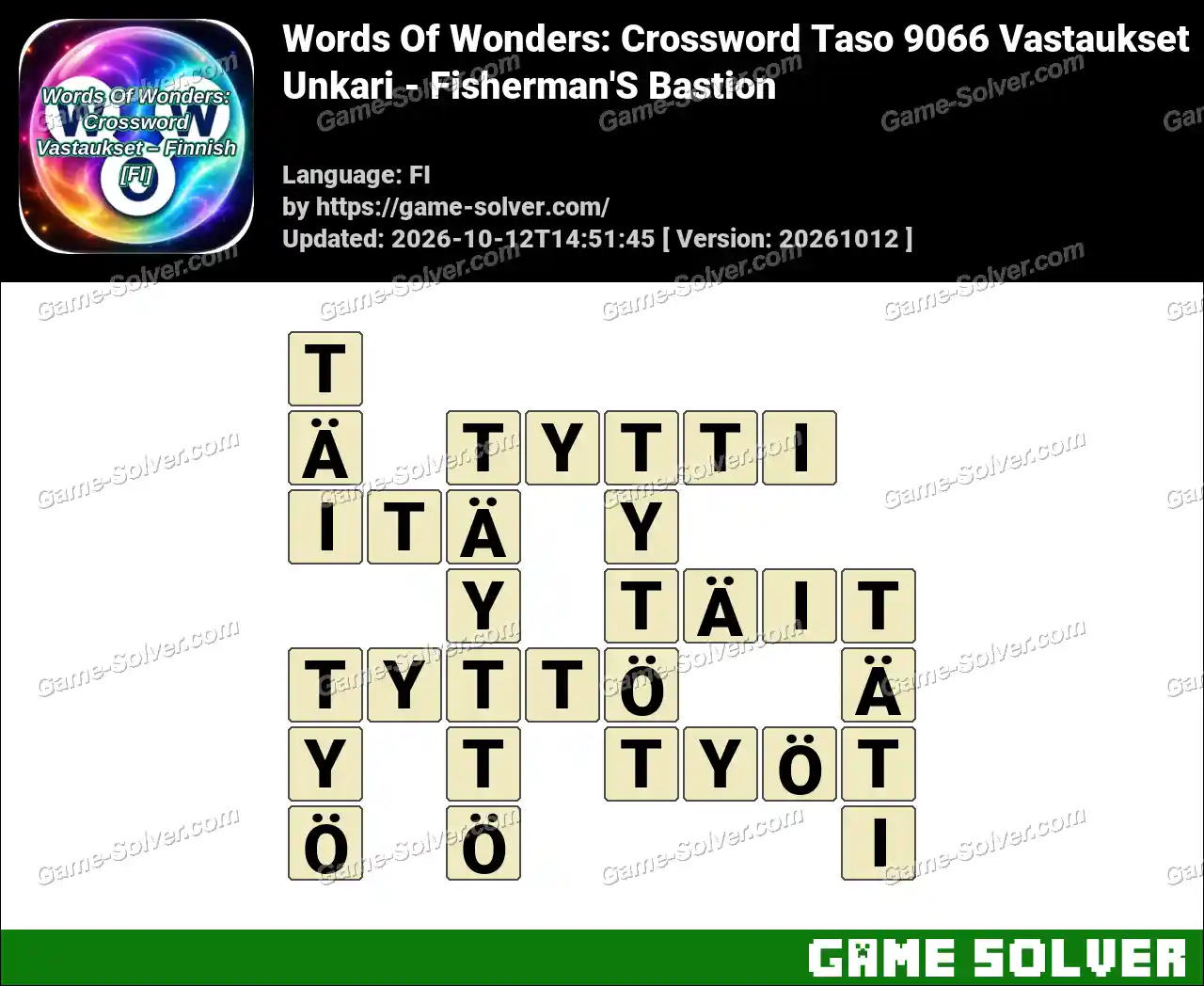 Words Of Wonders: Crossword Taso 9066 Vastaukset – Unkari – Fisherman’S Bastion